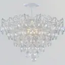 Люстра на штанге Reluce 04058-0.3-06 6 ламп 36 м² цвет белый/золото