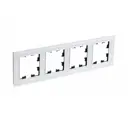 Рамка для розеток и выключателей Systeme electric AtlasDesign Nature 4 поста стекло цвет белый