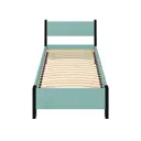 Кровать Solarius Мишка орто основание 80 x 80 x 200 см дерево цвет тиффани;антрацит
