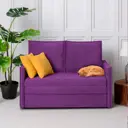 Диван раскладной Cityhd Прямой диван 133x85x78 см велюр цвет фиолетовый