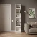 Стеллаж деревянный Liva 40x202x30 см нагрузка до 5 кг лдсп цвет белый