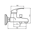 Смеситель для ванны Dorff Comfort D8010000 однорычажный Хром