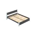 Кровать Solarius Мишка орто основание 130x80x210см дерево цвет темно-серый/голубой