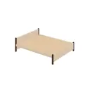 Кровать Solarius Двуспальная Классика мягкая 1440 130 x 63 x 200 см массив сосны цвет бежевый/венге