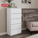 Комод Letta Савона 5 ящиков 50x33x105 см ЛДСП цвет белый