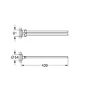 Держатель для полотенца GROHE Essentials 40371001 двойной цвет хром