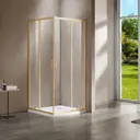 Душевой уголок Vincea Garda VSS-1G1011CLG прямоугольный 110x100см золотистый профиль эффект стекла прозрачное закаленное стекло