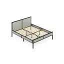 Кровать Solarius Kr140loft-plat-black-orto 145 x 90 x 206 см сосна цвет светло-серый