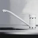 Смеситель для кухни Frap 38088 поворотный излив 10.5 см цвет белый