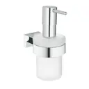 Дозатор жидкого мыла с держателем Grohe Essentials Cube, хром (40756001)