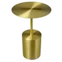 Журнальный столик круглый Bradex 40x40x58 см жёлтый/золотой