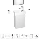 Тумба с раковиной подвесная Wellsee WC Area 20216941R для ванной