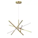 Люстра подвесная светодиодная Lumion Parker 6564/60l 8 м² нейтральный белый свет цвет золотистый