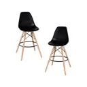 Комплект барных стульев 2 шт Dobrin DSW Bar 56x108x56 см цвет черный