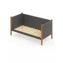 Кровать Solarius Тахта реечное основание temser90-180olha 100 x 101 x 190 см дерево цвет темно-серый, ольха