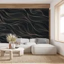 Фотообои флизелиновые Urban Style Абстрактные волны черные UST7806, 300x200 см