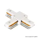 Коннектор Crystal Lux 1408_037 т-образный жесткий для соединения трековых шинопроводов однофазных цвет белый