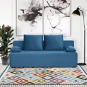 Диван раскладной Cityhd Прямой диван 187x63x84 см велюр цвет синий