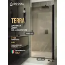 Душевая дверь Doccia GLASS800pt/BRMT/6BL 80см эффект стекла матовый распашной
