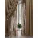 Штора Helga Базовая коллекция HH554035 на шторной ленте 250x300 см цвет коричневый