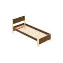 Кровать Solarius Мишка орто основание mkr-obiv-rs9-van80-190-orto 90 x 80 x 200 см дерево цвет коричневый/ванильный