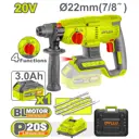 Перфоратор аккумуляторный SDS-plus Dyllu DTLM1522, 20 В Li-Ion 1x3 Ач, 2 Дж