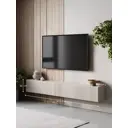 Тумба под телевизор Puzzlemebel Камелия 2100 Бежевый 210x30x27 см лдсп цвет бежевый