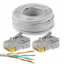 Кабель витая пара Ps-Link UTP4 cat 5e 80 м медный с коннекторами RJ-45