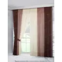Тюль Colore caldo 6033-1/КакаоБежевыйСлоноваяКость на шторной ленте 270x570 см цвет коричневый