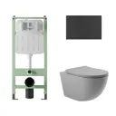 Комплект инсталляция с унитазом Alentori ALS.SIS1101.MBO0130 цвет серый