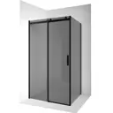 Душевая перегородка Ambassador 19022203HBB-100HBB 100x200см черный профиль