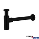 Сифон для раковины Kevon D32 мм свободное протекание черный KV34284-7