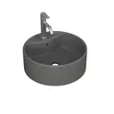 Раковина накладная со смесителем Bauedge Element D41 YBD2568, темно-серый матовый, смеситель Dream, нержавеющая сталь