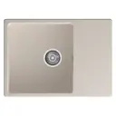 Мойка для кухни Granfest Urban 668L 49x68 см глубина чаши 18 см искусственный камень цвет белый, белый матовый, белый с оттенком слоновой кости