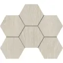 Декоративная мозаика Estima Kraft Wood KW00 25x28.5 см Гексагон цвет белый