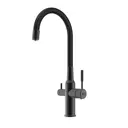Смеситель для кухни Lemark Lm5083Bl-Black с подключением к фильтру с питьевой водой гибкий излив 31.7 см цвет черный