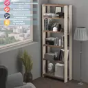 Стеллаж с полками Мэрдэс 65x180x30 см нагрузка до 20 кг ЛДСП цвет карамель/шамони