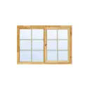 Окно деревянное Timber&Style 1000х1000мм правый однокамерный стеклопакет цвет бежевый