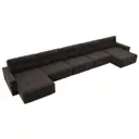 Диван раскладной Лига диванов 525x90x160 см велюр цвет seven 727 коричневый