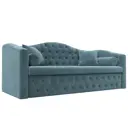 Диван Лига диванов Мечта 208x101x88 см велюр цвет бирюзовый