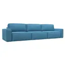 Диван Лига диванов Прага 357x88x115 см рогожка цвет голубой