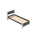 Кровать Solarius Мишка орто основание mkr-obiv-rs17-plat90-200-orto 100 x 80 x 210 см дерево цвет темно-серый/платиновый