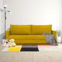 Диван раскладной Cityhd Прямой диван 212x73x74 см велюр цвет горчичный