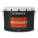 Краска интерьерная моющаяся Komandor 270990 матовая цвет белый база A 9 л