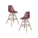 Комплект барных стульев 2 шт Dobrin DSW Bar 56x108x56 см цвет бордовый