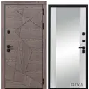 Входная дверь Diva 97/2 205x96см правый цвет Д15 белый софт/дуб коньяк с зеркалом