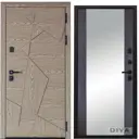 Входная дверь Diva 97/1 205x86см правый цвет Д15 венге/дуб натуральный с зеркалом