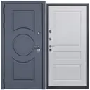 Входная дверь Diva ДХ-30 205x96см левый серый софт/Д13 белый софт