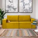 Диван раскладной Cityhd Прямой диван 243x78x90 см велюр цвет горчичный