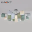 Люстра потолочная Eurosvet a064986 17 ламп 31 м² цвет хром,синий,бежевый,Зеленый,Голубой